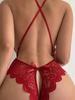 1011 European and American new erotic underwear, women's lace erotic one-piece pajamas, backless sexy perspective pajamas
