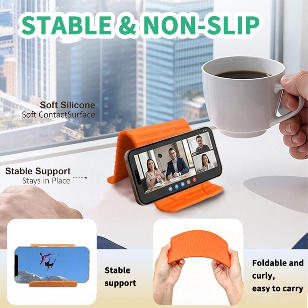 Flexible Foldable Silicone Phone Stand Portable Flexible Phone Stand Bendable Phone Holder  Tablet