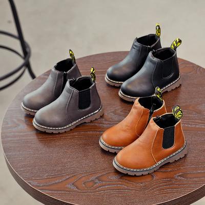 Neue Kindermode Stiefel für Jungen Mädchen Kleinkinder Große Kinder Stiefeletten mit Reißverschluss Warm Dick Plüsch Herbst Winter Chelsea Boots