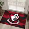 Bournemouth Football Design Crystal Velvet Carpet Cozy Non?Slip Printed Rug For Bedroom Living Room Entrance