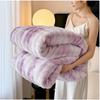 Super Soft Faux Rabbit Fur Shawl Blanket Four Seasons Warm and Cozy