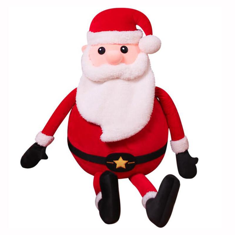 60/90cm Vacation Xmas Santa Claus Plush Playthings Snowman Stuffed Doll Elk Holiday Home Decoration Children Xmas Present Best Friends