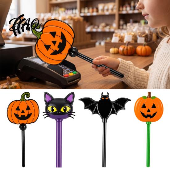 Unique Party Favor Halloween Tap to Pay Wand, Cute Pumpkin Cat Bat Accessory Shaped Credit Card Holder, Novelty Contactless Payment Stick Holder