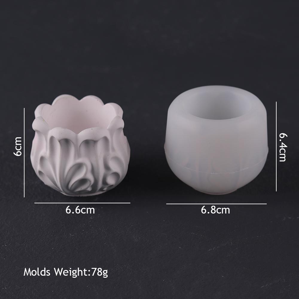 DIY Flower Shape Planter Silicone Mold Concrete Cement Mould for Candle Holder Storage Box Flowerpot Epoxy Resin Mold Home Decor