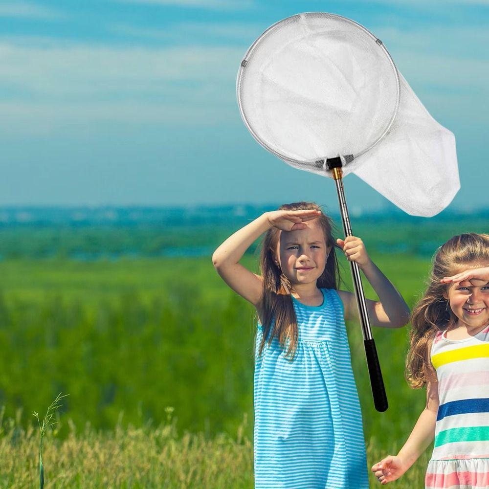 Extendable Telescopic Insect Net Stainless Steel Fishing Mesh Net  Outdoor Garden