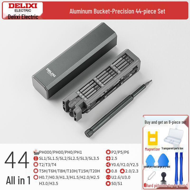 

Delixi Pro Multifunction Electric Screwdriver Set: Complete Laptop-Ready Tool Kit
