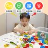 MOJIBLOCK English Block [Plus Pack 3 Colors] Alphabet 3Colors (Green, Blue, Yellow) Educational Toy Block Toy Fingertip Education First English