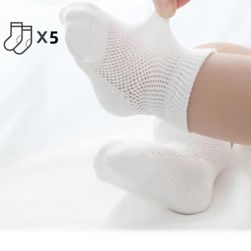 5Pair/lot Newborn Baby Children Cotton Socks Fashion White for 0-2 Years Kids Spring Autumn Baby Boys and Girls Boat Socks
