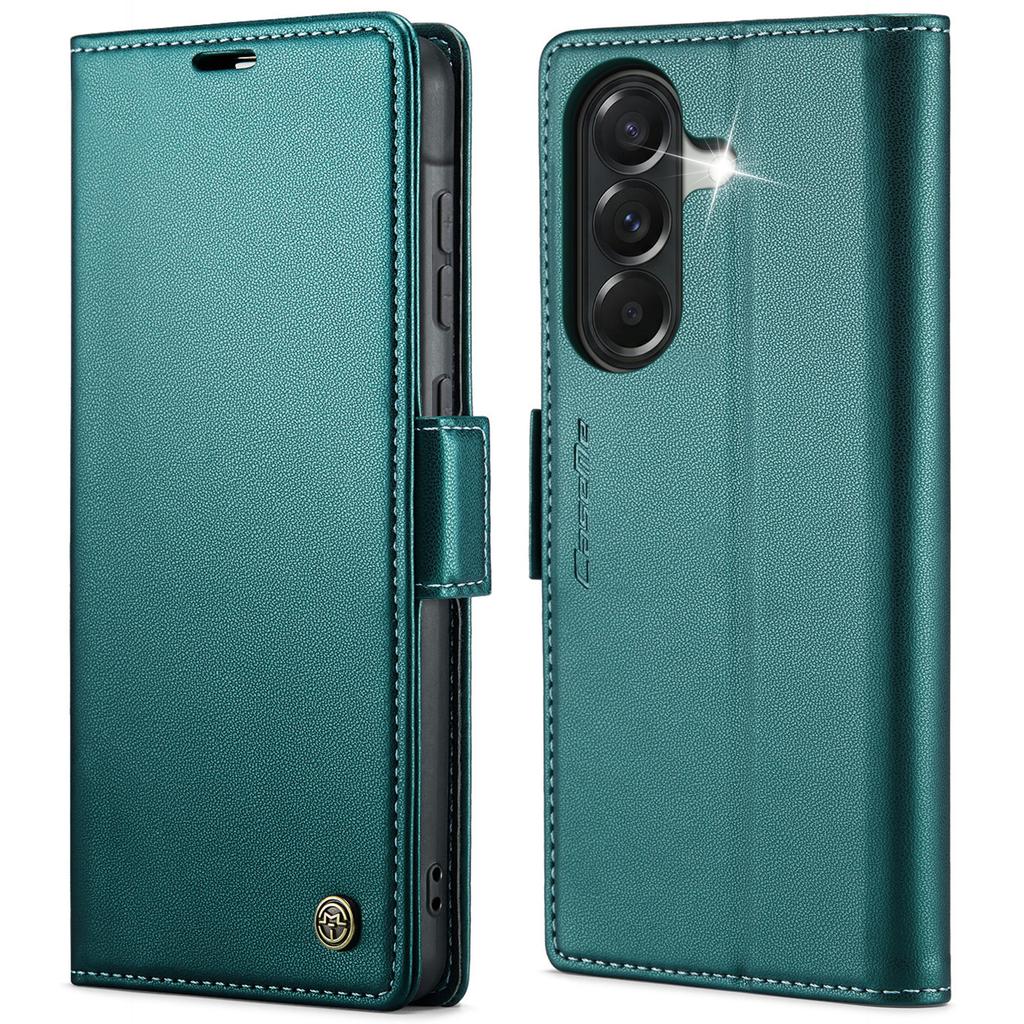 Für Samsung Galaxy A37 A57 Brieftaschenhülle PU-Leder Klapphülle RFID-blockierender Kartenhalter Magnetverschluss Ständer Stoßfeste Hülle