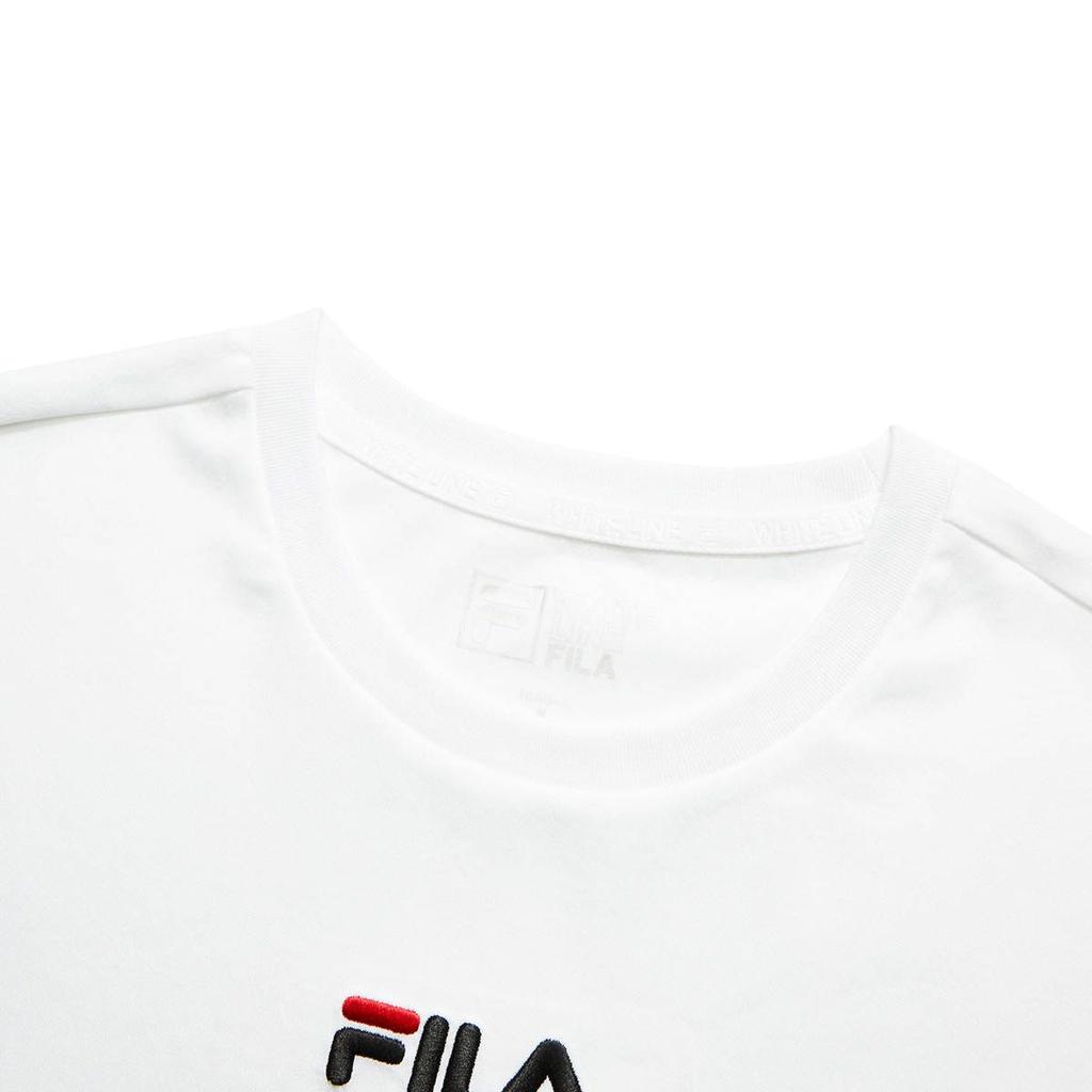 New FILA Drop Shoulder Sleeve T Shirt Women's Standard White F11W133195F-WT