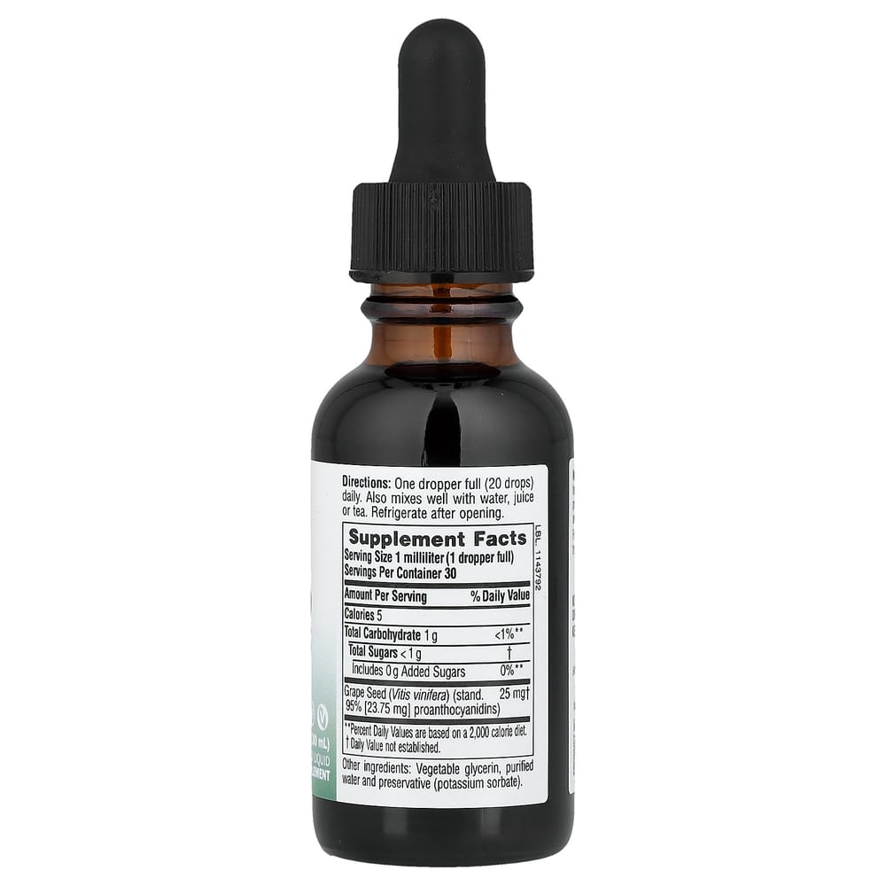 Nature's Plus Herbal Actives Grape Seed Extract Alcohol-Free 25 mg 1 fl oz (30 ml)
