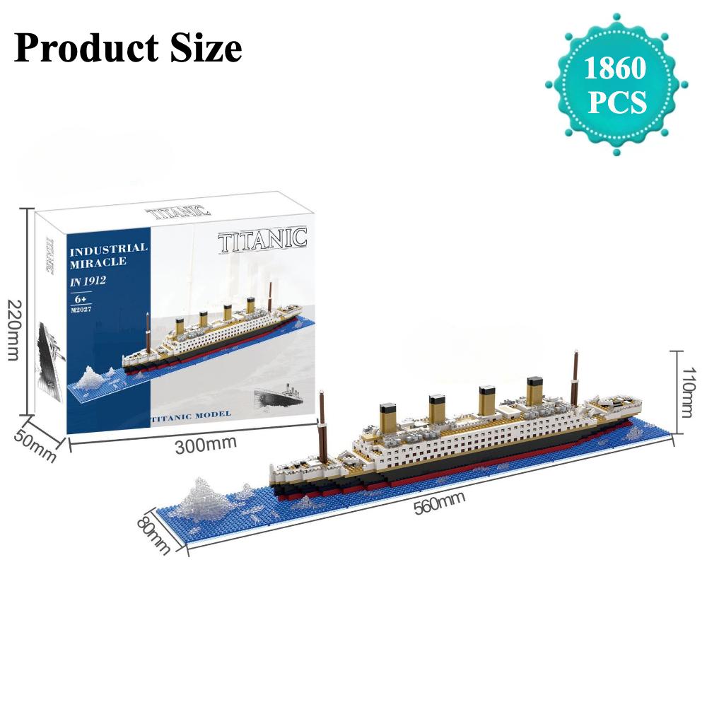 Mini Titanic Ship Model Building Blocks 3D Puzzle DIY Educational Titanic Toys for Adults and Kids  Birthday Gift