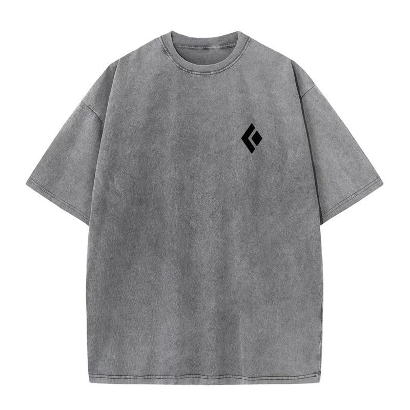 Unisex Vintage Washed Cotton T-Shirt Oversized Retro Streetwear Casual Short Sleeve Tee Loose Top