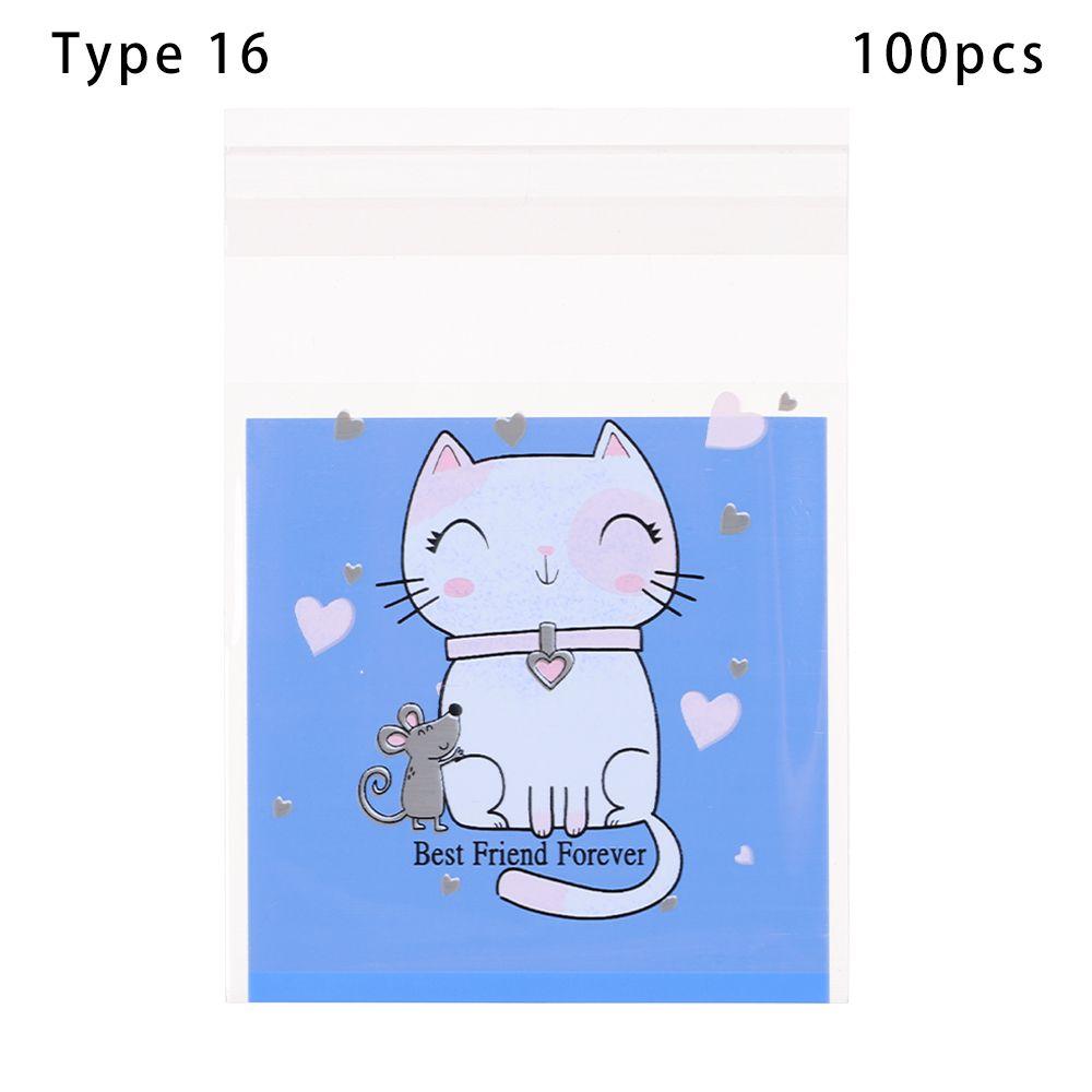 Quality Gift Packages Party Supplies Cute Bow Design Self-Adhesive Candy Bag Plastic Cookie Pocket
