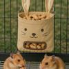 Rabbit-Shaped Hay Bag for Small Pets: Feeding Bag for Rabbits, Guinea Pigs & Hamsters