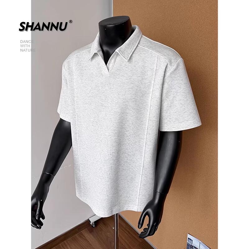 SHANNU Men s Patchwork Polo T-Shirt 3XL
