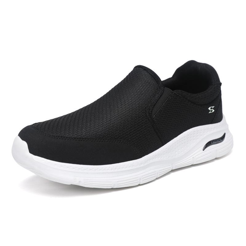 Men's shoes casual fashion summer new mesh breathable shoes walking soft sole lightweight running shoes one pedal