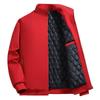 New middle-aged and elderly jacket men's jacket with cotton thickened thermal stand-up collar top dad large size casual cotton-padded clothes