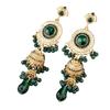 Fashionable Retro Ethnic Long Tassel Diamond Zircon Earrings For Women, , Courtly Elegance, Gorgeous Earrings