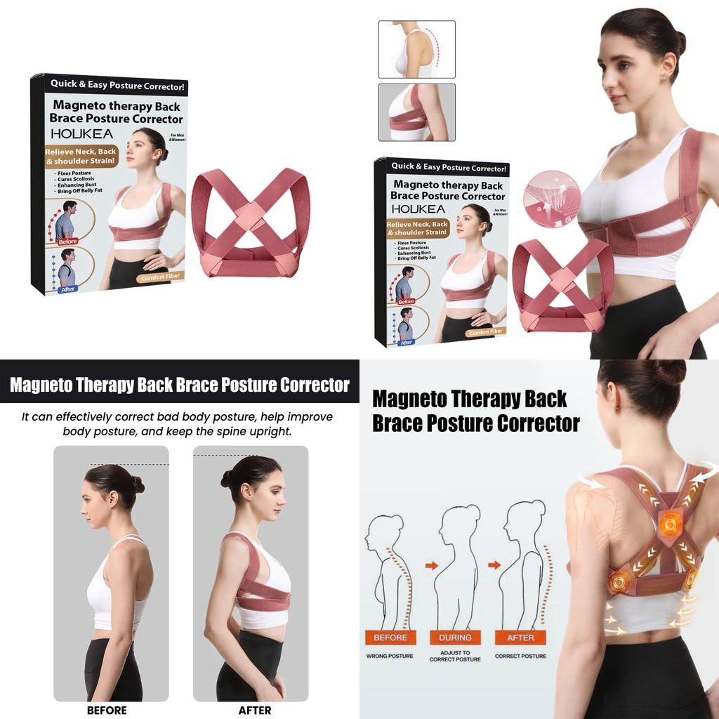Houkea Back Support Posture Corrector Soft And Breathable Material For All-day Comfort
