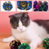 PET SHOW 20 Pcs Cat Crinkle Toy Ball 2.5inch Mylar Cat Pounce Chase Toys Colorful Paper Ball Chase Training Activity for Cats Kittens