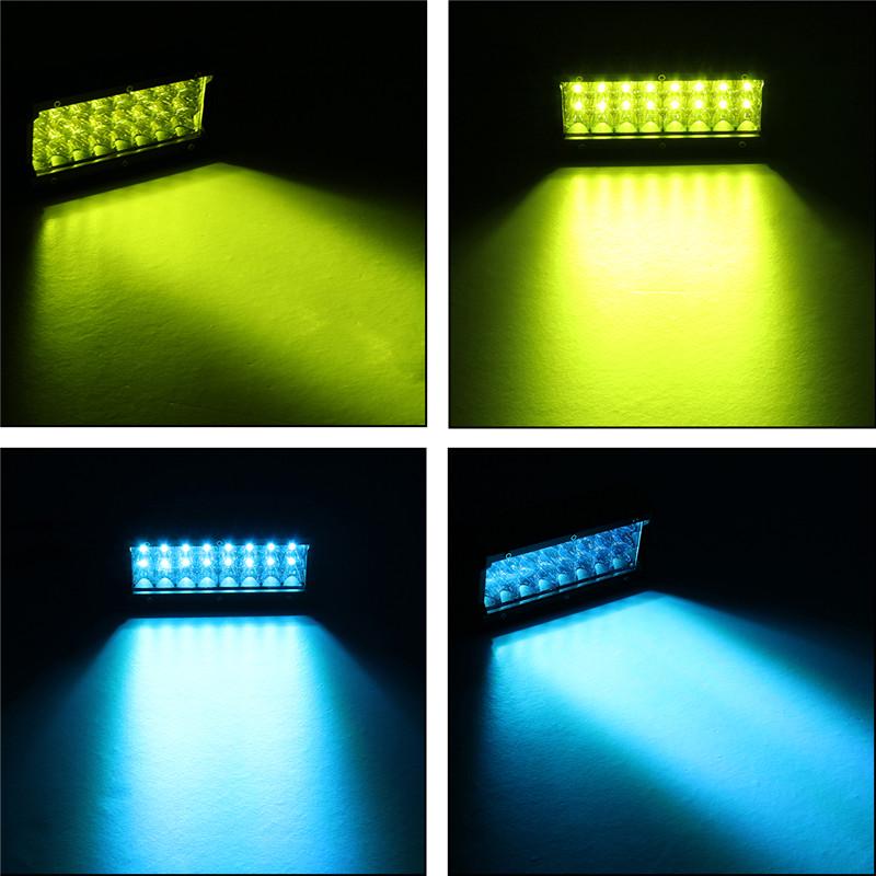 Buy 7Inch 144W TriRow Car Blue LED Work Light Bar Offroad SUV ATV Spot