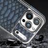 Plating Bumper High-end Leather Case for iPhone 17 Pro Max 17 Air 16 Plus 15 14 13 12 Snakeskin Pattern Soft Edge Phone Cover