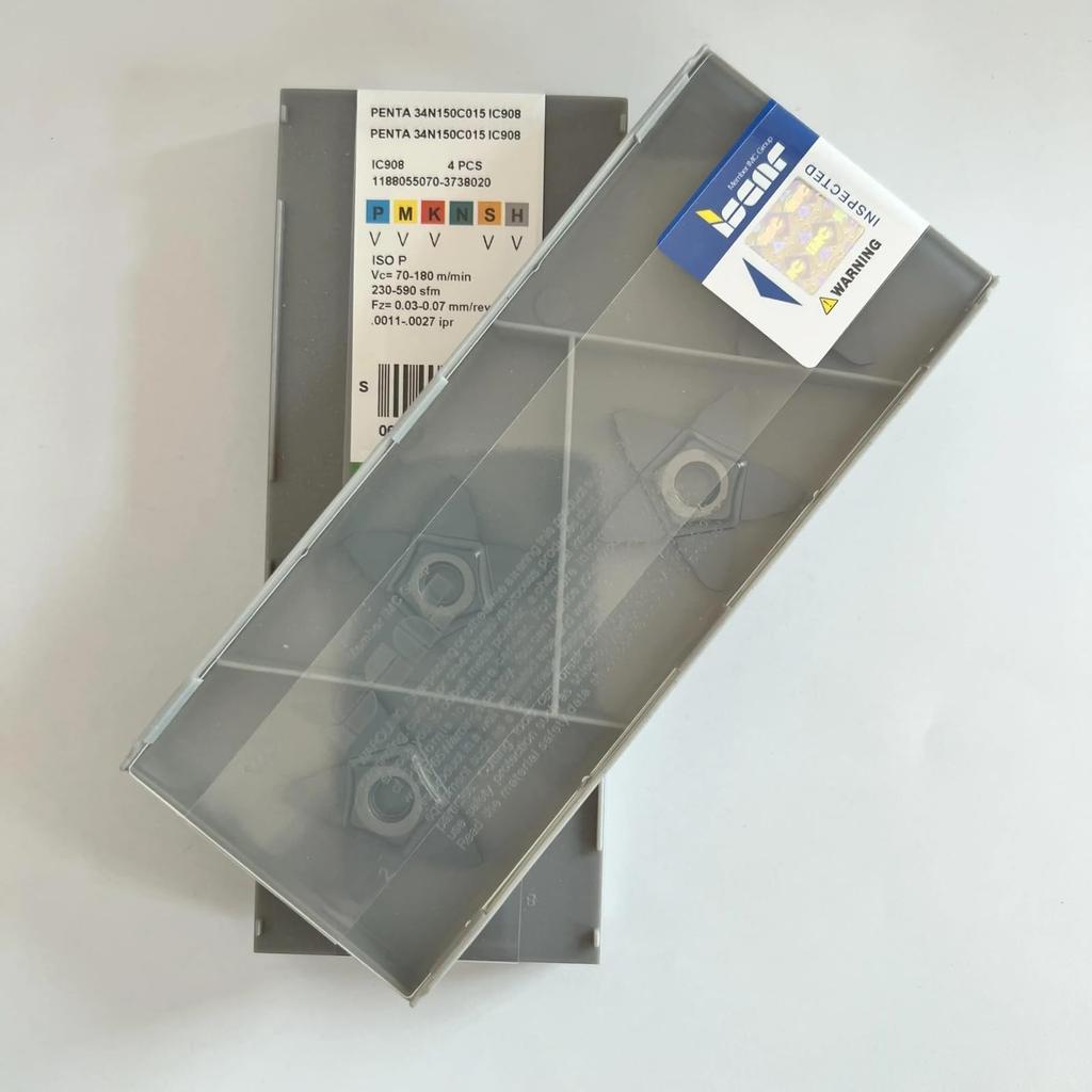 ISCAR / PENTA34N150C015 IC908 /Industrial indexable Carbide Inserts 4 Pcs