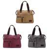 Korean Style Canvas Womens Casual Shoulder Bag With Zipper Pockets For Daily Use
