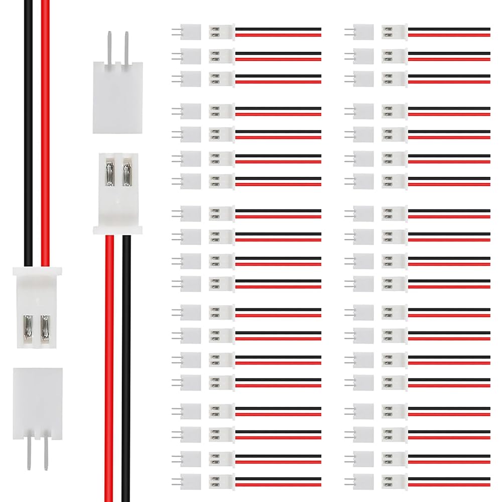 XH Connector Kit 2.54mm 2P Adapter 150mm 24AWG Generic Connector Plug