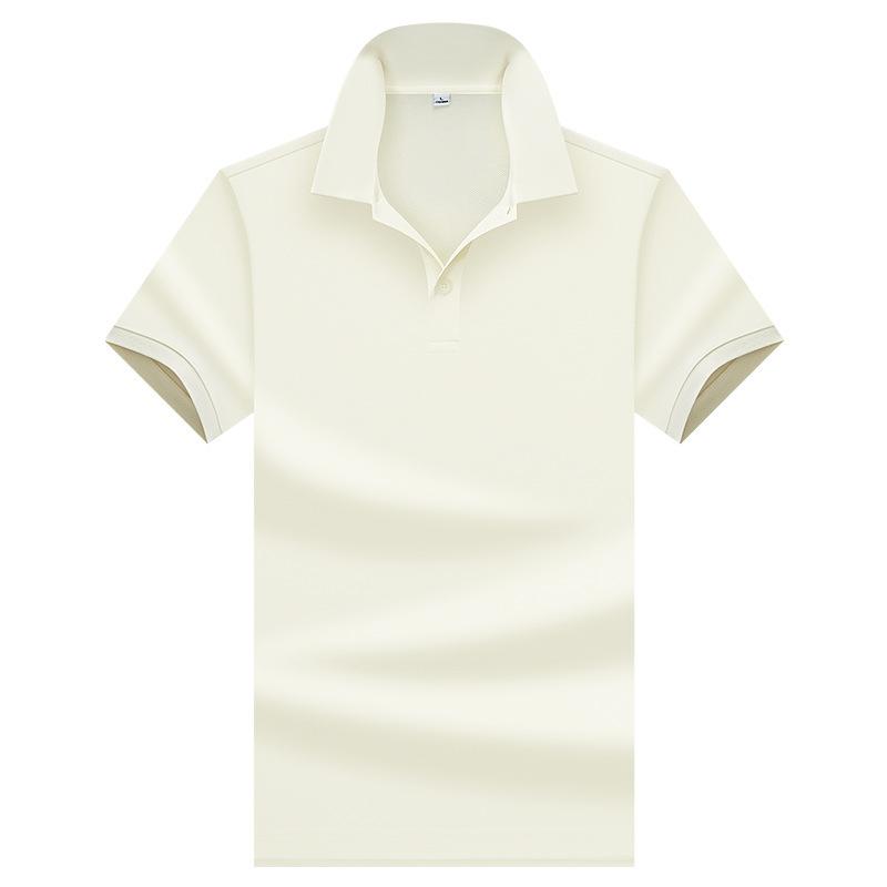 

Short-sleeved POLO shirt, men s pure cotton breathable T-shirt, business casual lapel top XXXXL білий