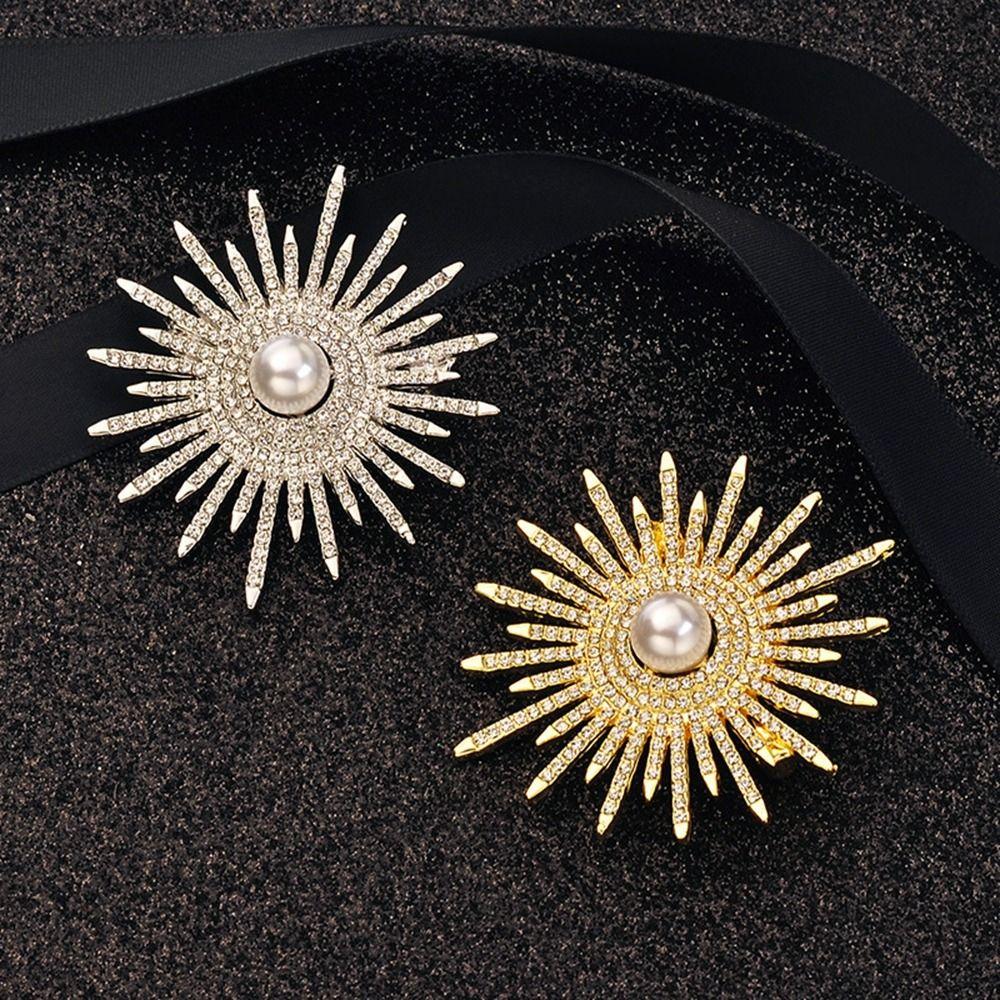 

Girls Clothing Accessories Collar Pins Korean Pin Diamond Brooches Sun Flower Brooches Badges Pin