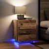 Nightstand with Drawers Reclaimed Wood Look 45 x 40 x 55 cm Engineered Wood