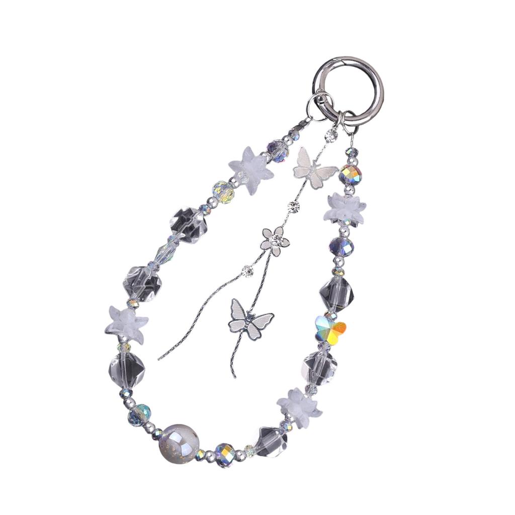 Elegant Butterfly Flower Crystal Keychain for Women Fashionable and Durable Keyrinsg Accessory for Bags and Keys