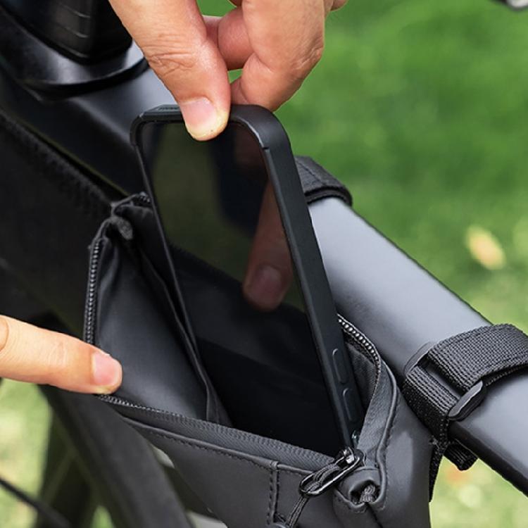Weatherproofed Bike Top Tube Organizers Removable Shoulder Strap for Commuters Cyclists