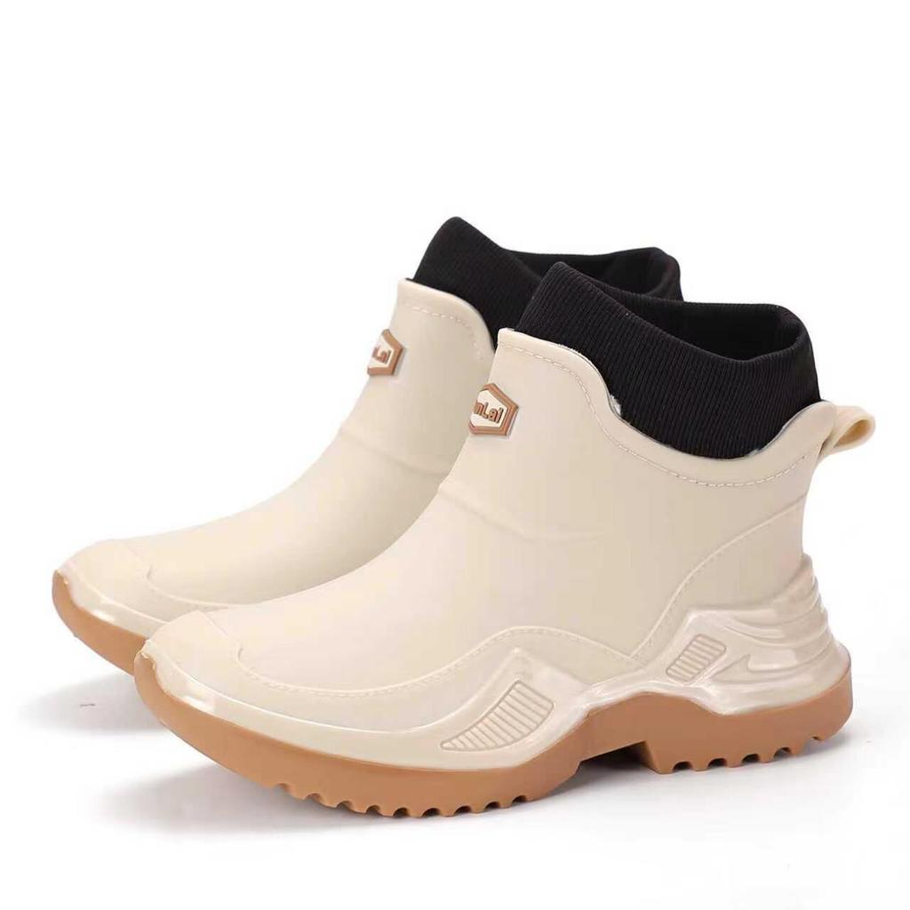 Trendy Men's Waterproof Rubber Rain Boots - Non-slip, Thickened, Sports Style  