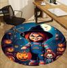 Bride of Chucky Pattern Round Rug, Indoor/Outdoor Mat, for Picnic, Gameroom, Bedroom, Office, Living Room, Home Decor Carpet, Birthday Gift