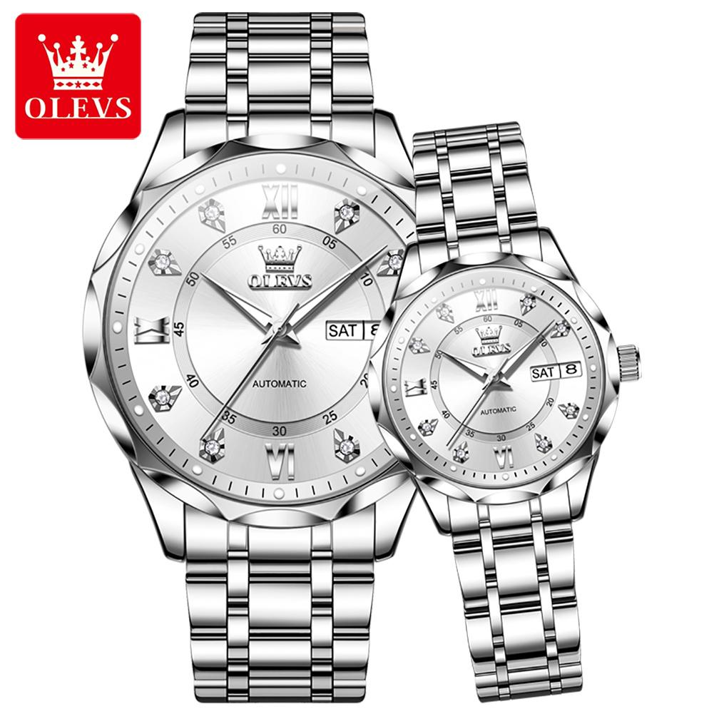 OLEVS Original Luxury Couple Watch Waterproof