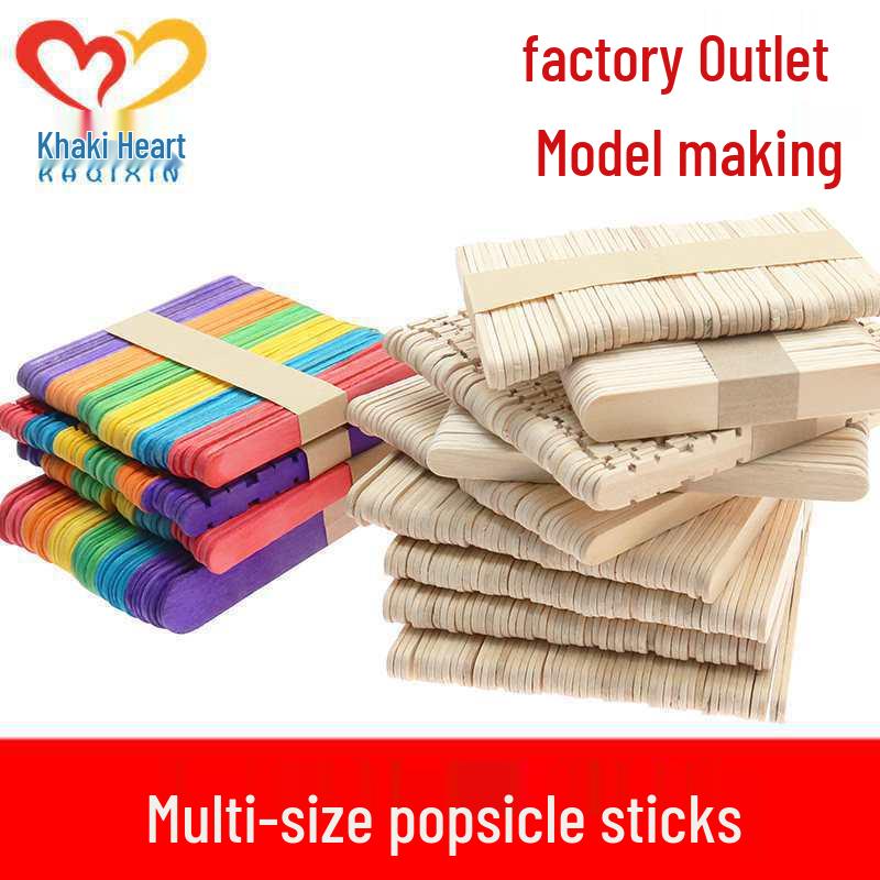 

Набор для творчества «Сделай сам» из деревянных палочек для эскимо: для сборки и моделирования 150*5 mm round stick 10 pcs