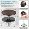 Sink Hole Cover Assembly 2 Pack Zinc Alloy Lid Stainless Steel Fastening System for 49mm Drain Hole Sealing In Kitchen Sinks