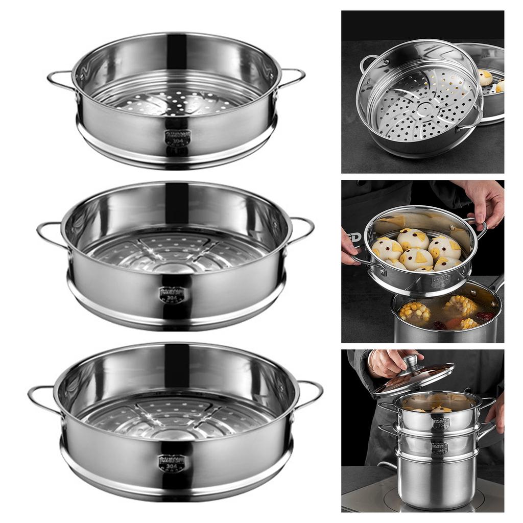 Dampfkorb aus Edelstahl 316, Dampfgarer-Zubehör für die Küche zum gesunden Kochen von Gemüse und traditionellen Gerichten