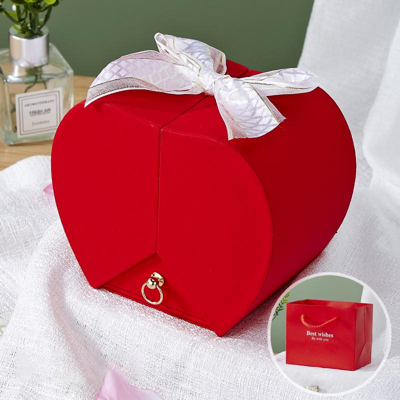 

Creative Eternal Flower Jewelry Box Birthday Necklace Packaging Gift Boxes Luxury Valentine s Day Jewelry Storage Display Box красный