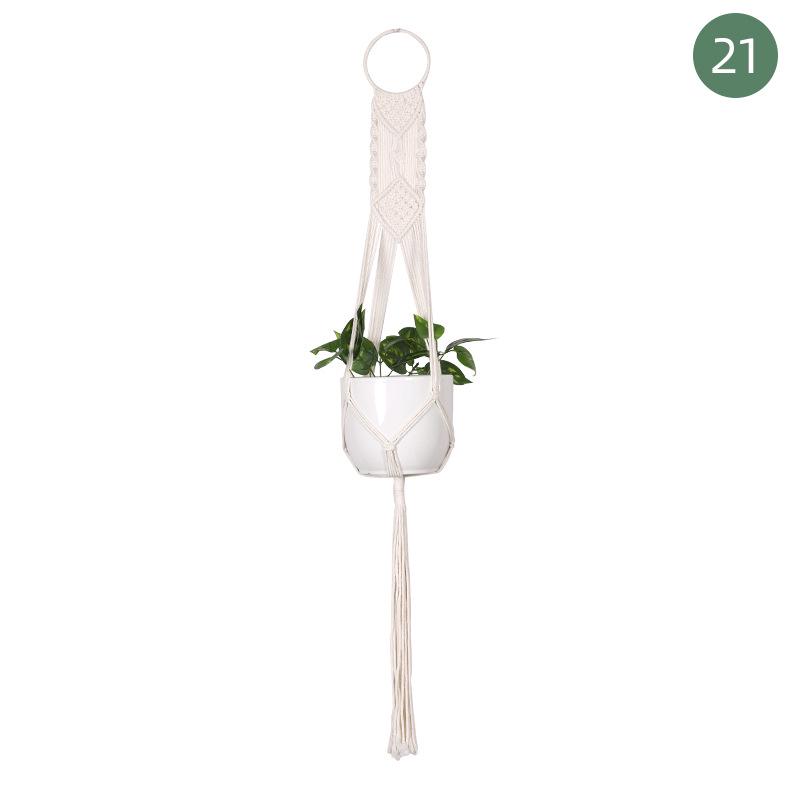 Creative Woven Cotton Plant Hanging Basket Set