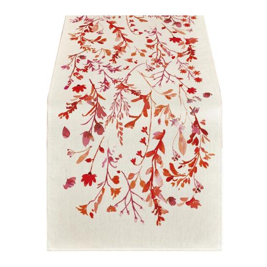 Spring Table Runner Floral Linen Table Runner Seasonal Summer Wildflowers Kitchen Dining Decoration for Home Party Decor