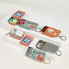 With Keyring Push-Pull Tin Box with Sliding Lids DIY Metal Box Multiple Styles Multi-function Storage Box School Supplies