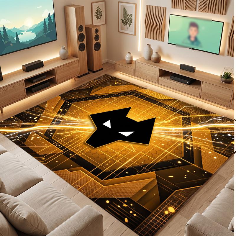 Wolverhampton Wanderers Football Print Crystal Velvet Rug, Comfortable Water Absorbent Non Slip Indoor Floor Carpet