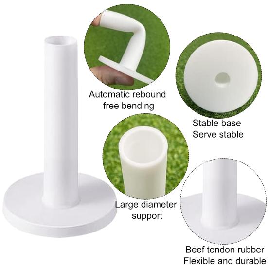 Gummi-Golf-Tees mit stabiler Basis, verschleißfest, kompakte Größe, leichte tragbare Golf-Tees, Outdoor-Golf-Übungswerkzeug