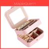 Children Jewelry Box With Mirror Multi Layer Travel Organizer For Earrings And Necklaces