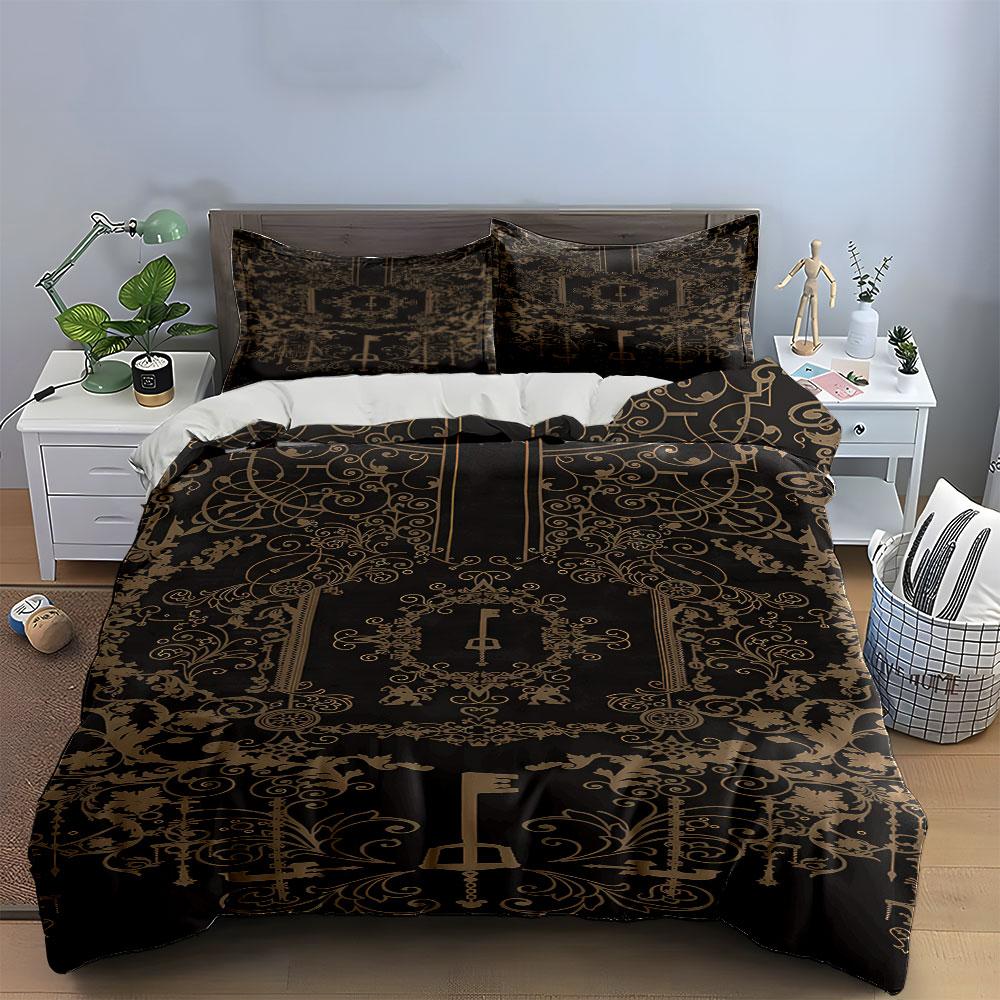 Ornate keys and vines. Bedding sets Duvet cover sets Duvet covers Pillowcases(1*Duvet Cover 2*Pillowcases without duvet insert)