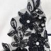 Floral Embroidered Beads Applique for Wedding Dress Evening Gown Sew On Collar Patches Beaded Sew On Patches Applique